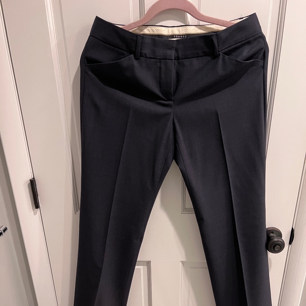 Classic Navy Theory Pants for the office